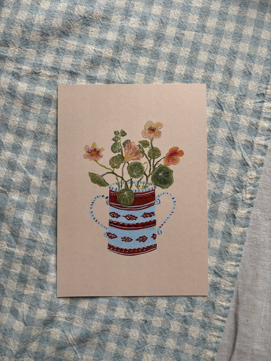 A5 print- Apricot Nasturtium