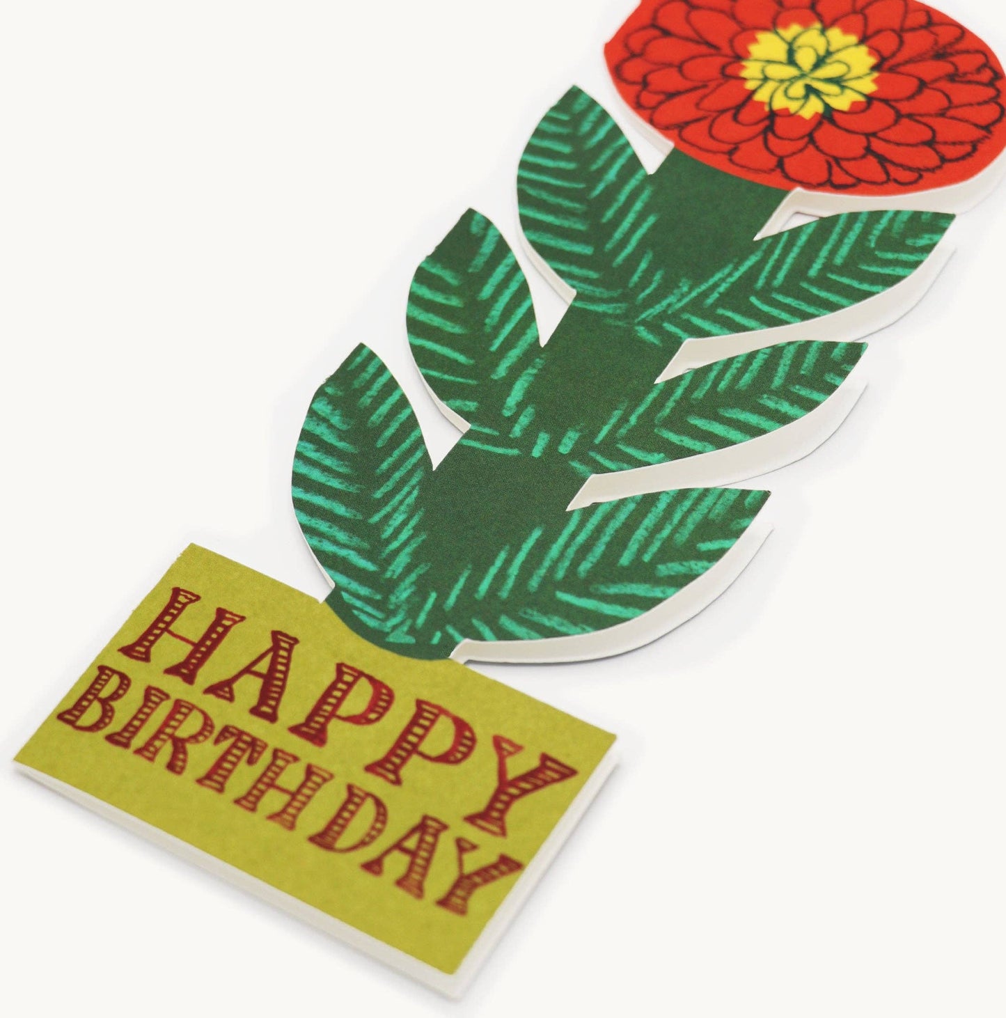 Card Cheery Red Flower, Happy Birthday