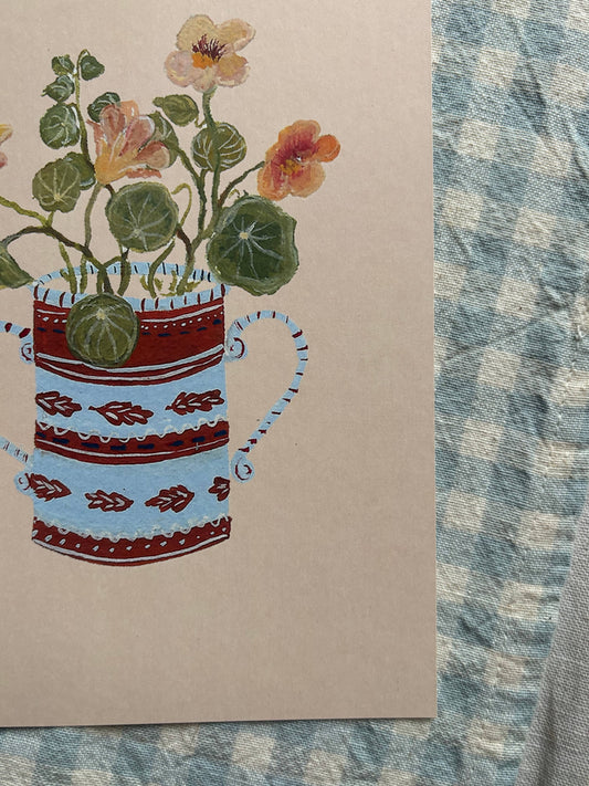 A5 print- Apricot Nasturtium