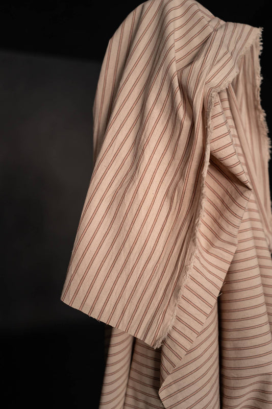 Fabric by the Metre: Whiskey Cotton/Linen Stripe