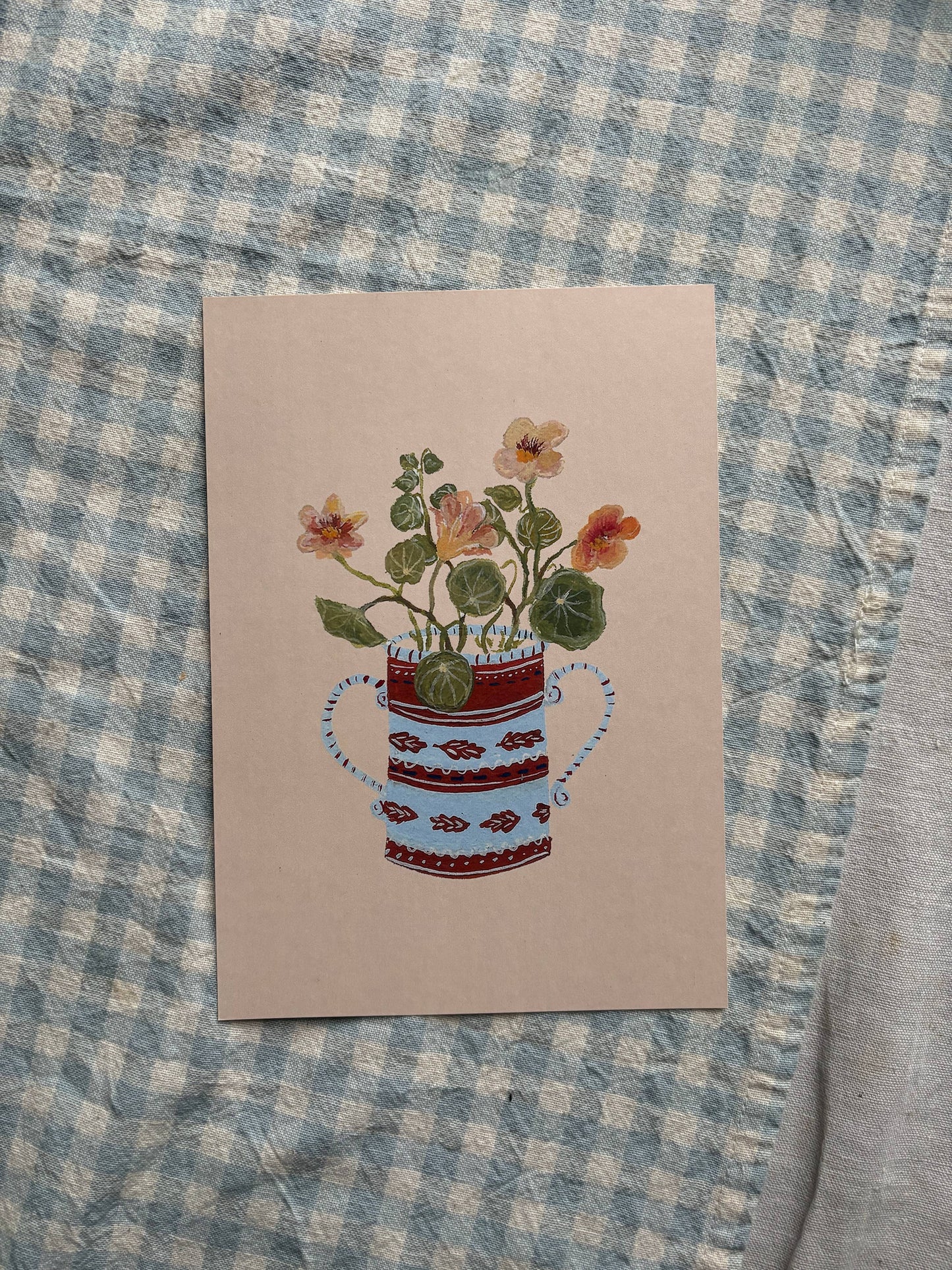 A5 print- Apricot Nasturtium