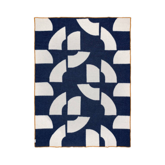 Wool Throw Blanket: Deko Navy