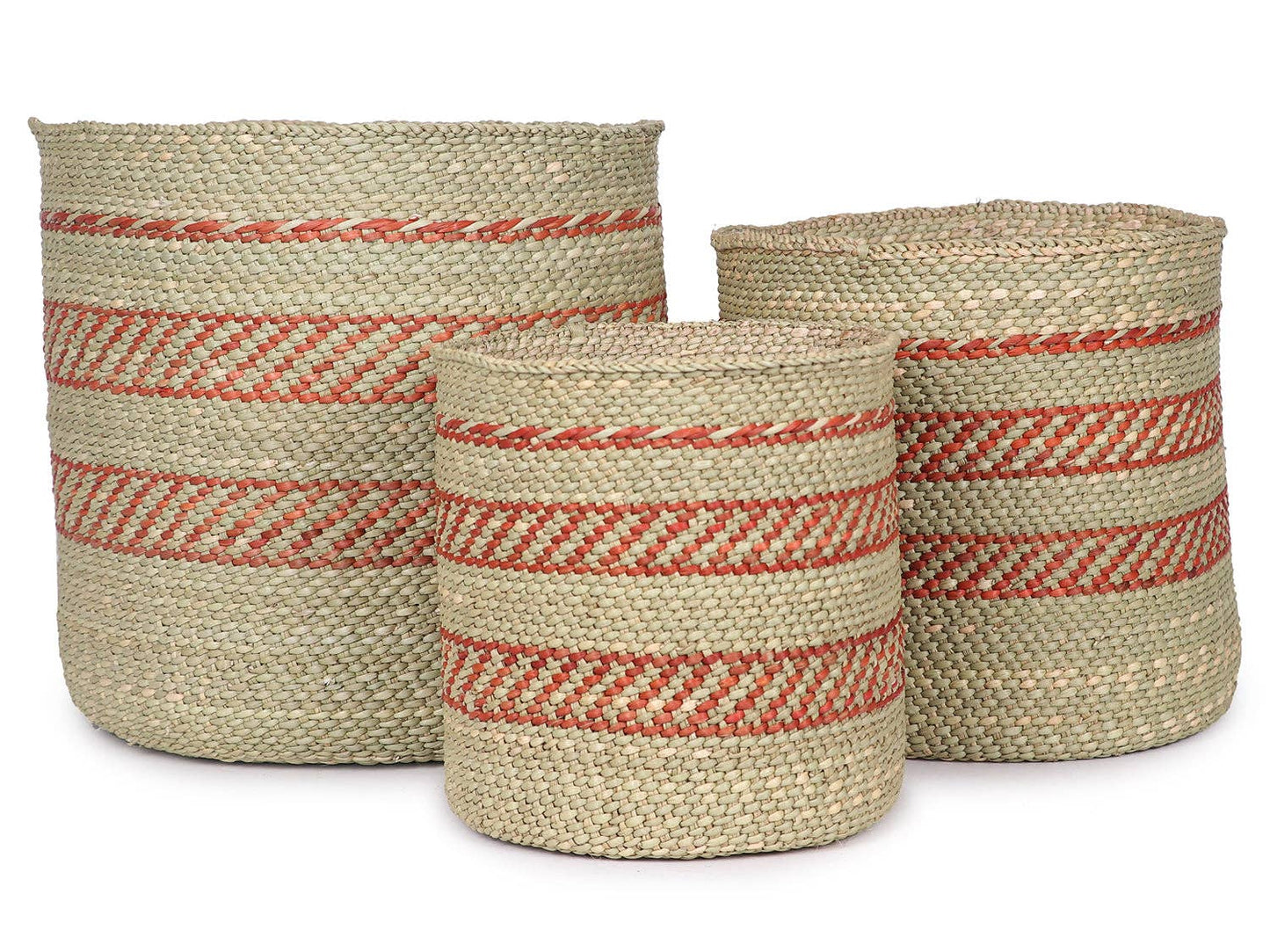 Millie Terracotta & Natural Woven Storage/Planter Basket