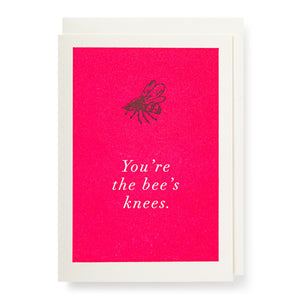 Card Pink Bees Knees