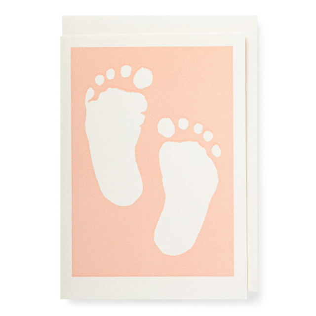 Card Baby Feet Pink