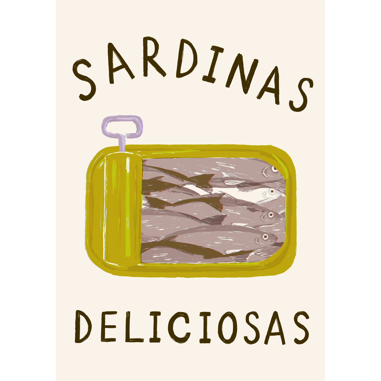 A3 Art Print - Sardines Natural