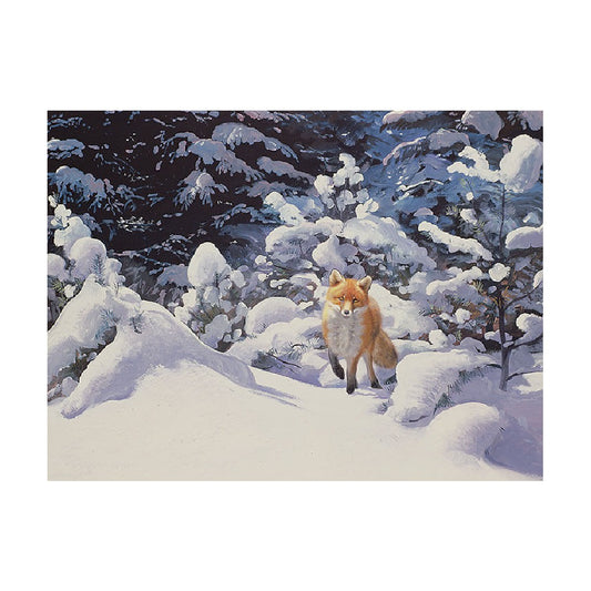 Card Fox in Deep Snow