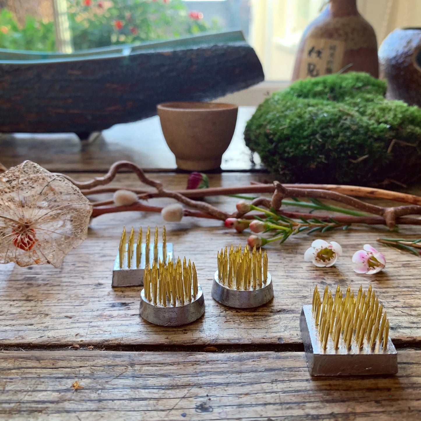 Niwaki Mini Kenzan Flower Frog Set