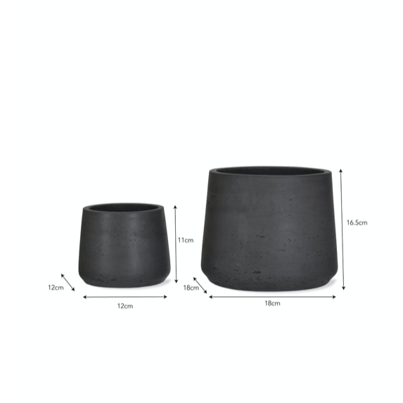 Eden Taper Plant Pot - Charcoal