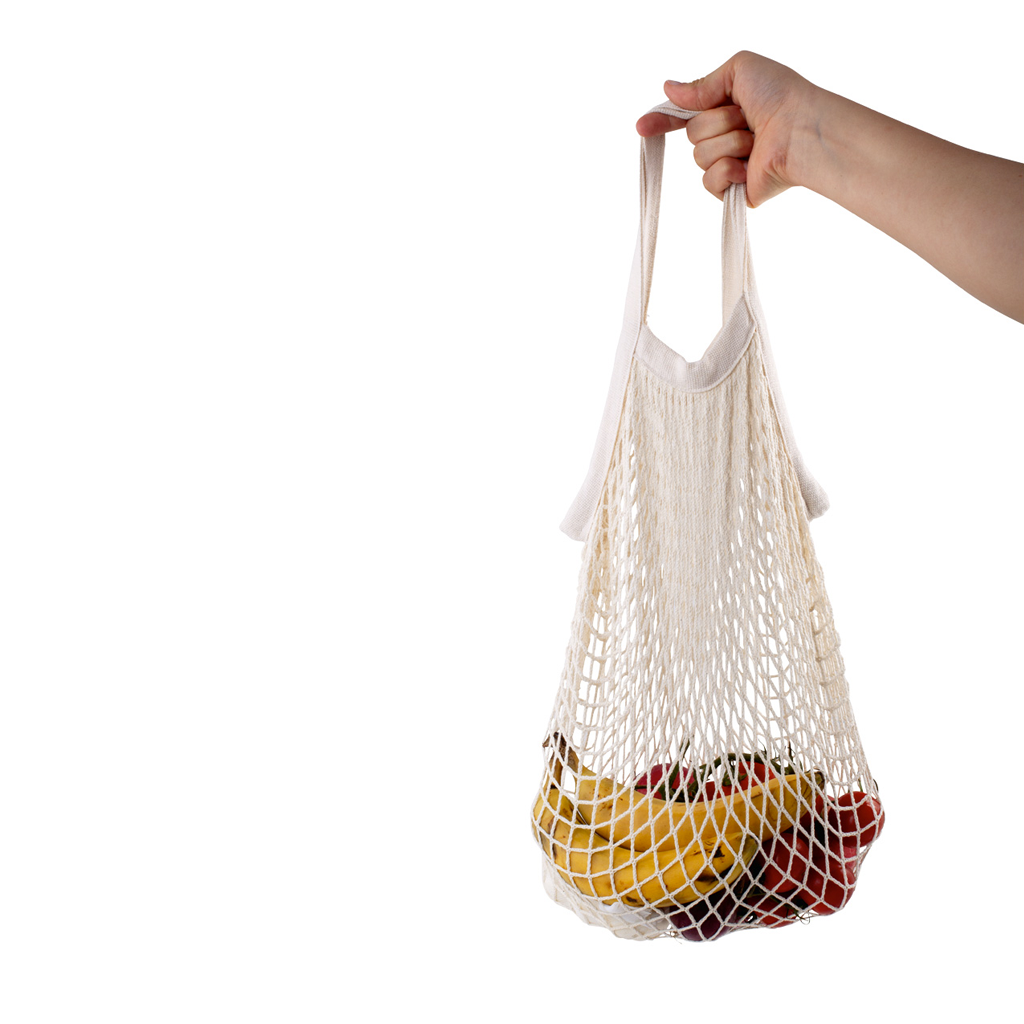 Cotton Shopping Net Bag - White