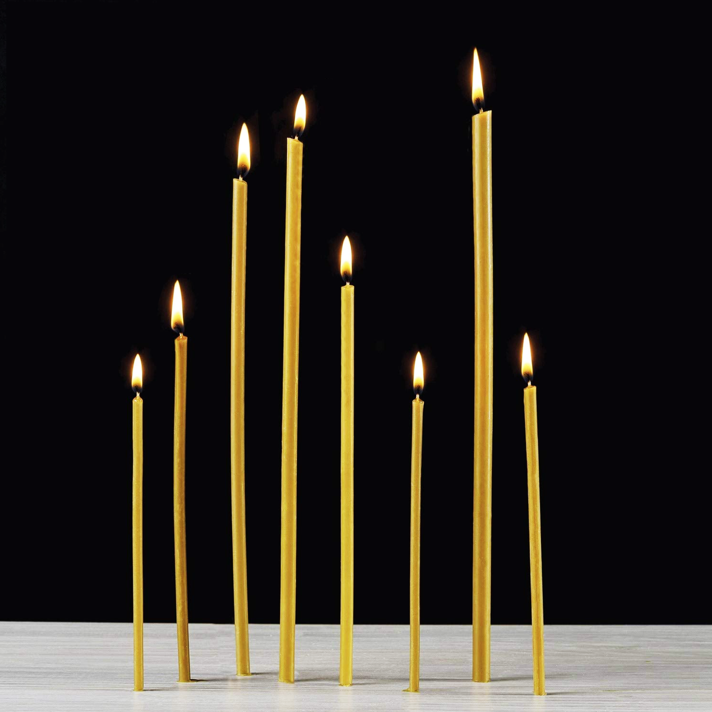 Pure Beeswax Celebration Candles - Set of 8