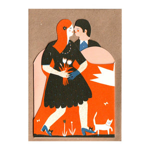 Card Man and Woman Concertina