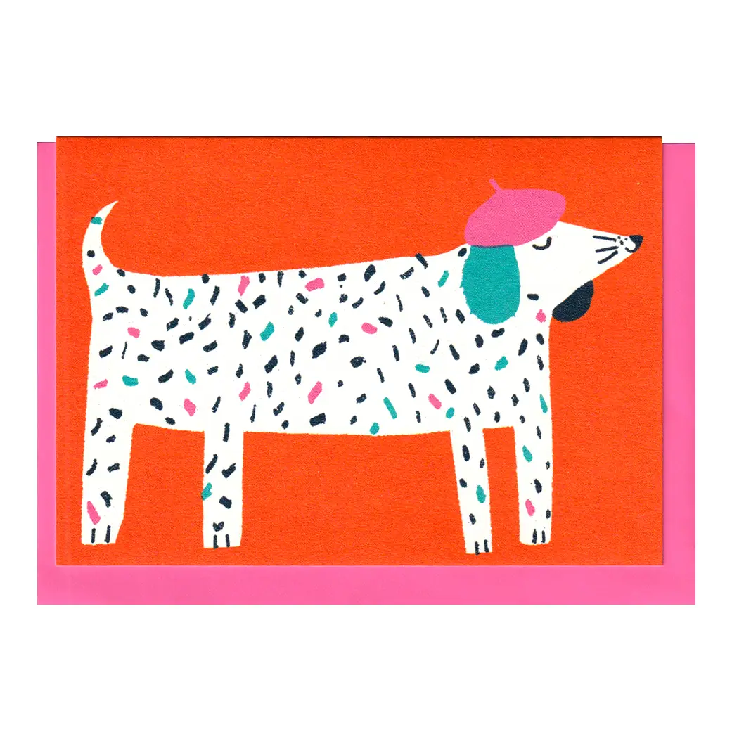 Card Dog In Hat Card