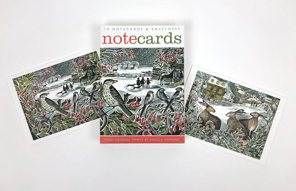 Winter Notecards - Holly Hedge & We Three Hares