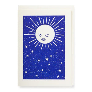 Card Moon and Stars